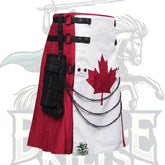 Canadian Flag Hybrid Kilt – Handmade Patriotic Utility Kilt